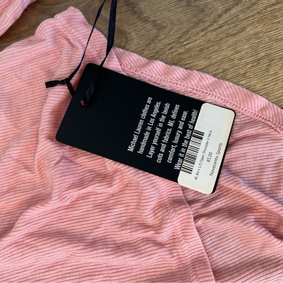 New with tags M michael Lauren pink top open shoulder - Picture 2 of 2
